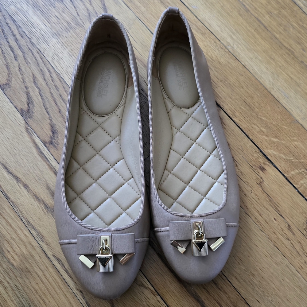 Michael Kors Alice Leather Quilted Ballet Flats